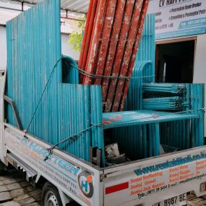 Rental main frame steger Spesifikasi Main Frame Tinggi 170 cm Lebar 120 cm Tebal 1,8 mm Bahan Pipa Galvanice Harga belum termasuk ongkir Gudang : Jl Pura Demak Barat No 168X Denpasar - Bali Telepon : 0811 39 5454
